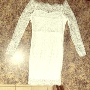Never before worn boat neck lace dress